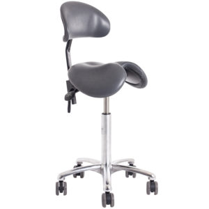 Saddle chair with backrest